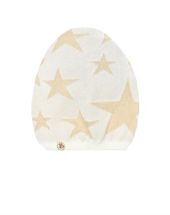Белая шапка с золотыми звездами Joli bebe