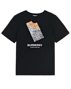 Черная футболка с принтом Confectionery Burberry