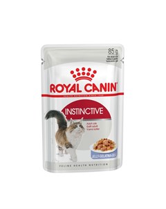 Instinctive полнорационный влажный корм для взрослых кошек кусочки в желе в паучах 85 г Royal canin