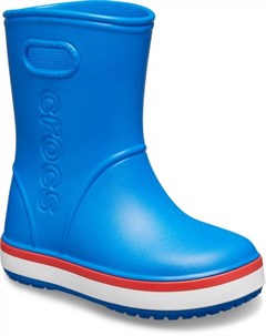 Резиновые сапоги детские Kids Crocband Rain Boot Bright Cobalt Flame Crocs