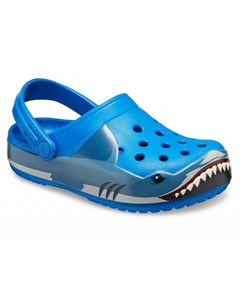 Сабо для мальчиков Kids Fun Lab Shark Band Clog Bright Cobalt Crocs
