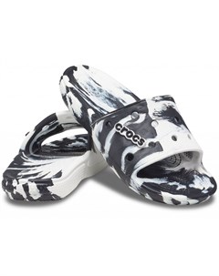 Шлепанцы Classic Marbled Slide White Black Crocs