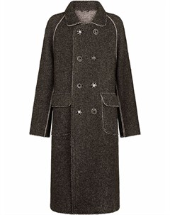Длинное пальто с узором шеврон Dolce&gabbana