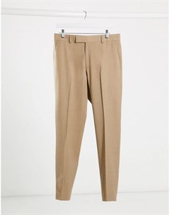 Бежевые узкие брюки Asos design