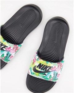 Шлепанцы с принтом тропических листьев Victori Nike