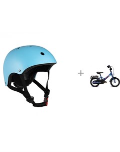 Шлем детский MSC H09200 голубой и Велосипед двухколесный Youke 12 Maxiscoo