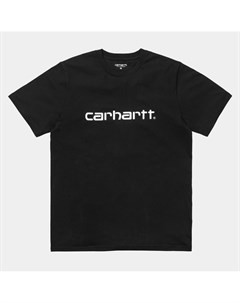 Футболка S S Script T Shirt Black White 2022 Carhartt wip