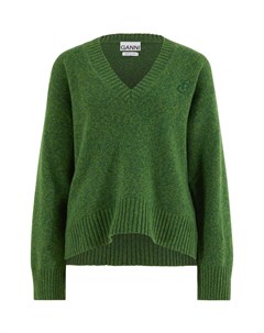 Зеленый пуловер Ganni