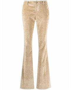 Расклешенные бархатные брюки Pt01