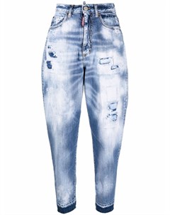 Зауженные джинсы из вареного денима с завышенной талией Dsquared2