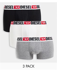 Набор из 3 боксеров брифов черного белого серого цветов Damien Diesel