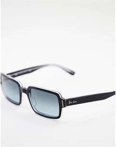 Солнцезащитные очки в черной прямоугольной оправе в стиле унисекс Ray-ban®