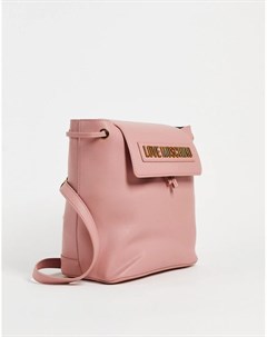 Розовый рюкзак с логотипом Love moschino