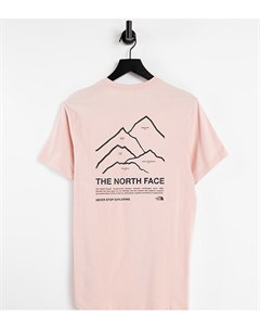 Розовая футболка эксклюзивно на ASOS The north face