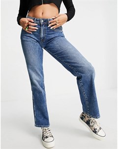 Расклешенные джинсы до щиколотки выбеленного синего цвета с классической талией Pepe jeans