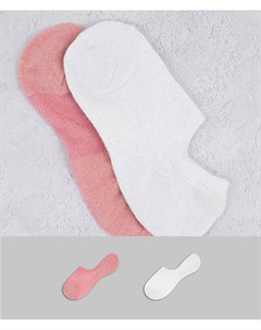 Набор из 2 пар спортивных носков из органического хлопка розового и белого цвета с блестками & other stories