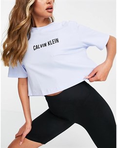 Голубая спортивная футболка Calvin klein performance