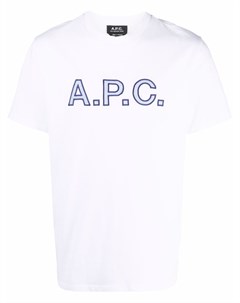 Футболка с вышитым логотипом A.p.c.