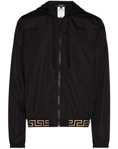 Легкая куртка с капюшоном и узором Greca Versace