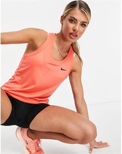 Оранжевая майка борцовка Dri FIT Nike training