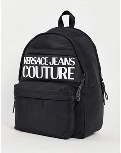 Черный рюкзак с логотипом Versace jeans couture