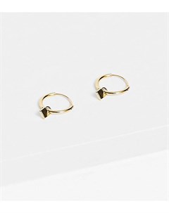 Золотистые серьги кольца с маленькими замками Orelia