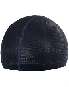 Шапочка для плавания C33698 1 силиконовая с текстильной подкладкой и рисунком 3D темно синяя Sportex