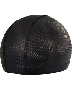 Шапочка для плавания C33698 3 силиконовая с текстильной подкладкой и рисунком 3D черная Sportex
