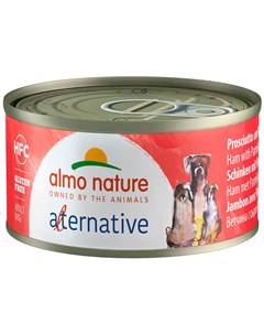 Dog Alternative безглютеновые для взрослых собак всех пород с ветчиной и пармезаном 70 гр Almo nature