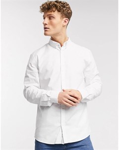 Белая оксфордская рубашка с длинными рукавами River island