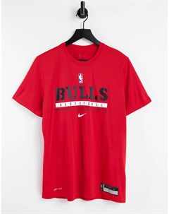 Красная футболка с принтом Chicago Bulls NBA Nike basketball