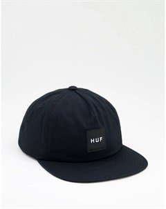 Черная кепка с логотипом на нашивке essentials Huf