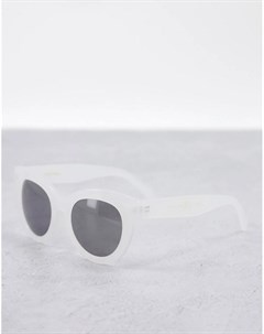 Белые солнцезащитные очки кошачий глаз в стиле oversized & other stories