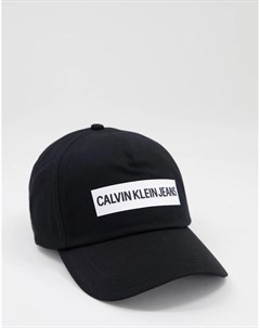 Черная кепка с логотипом Calvin klein jeans