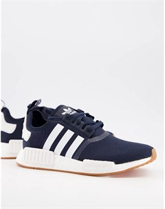 Темно синие кроссовки NMD_R1 Adidas originals