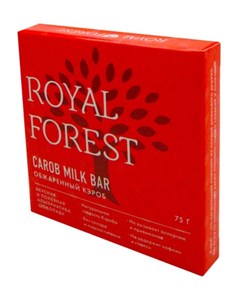Шоколад Обжаренный кэроб Carob milk bar 75 г Royal forest