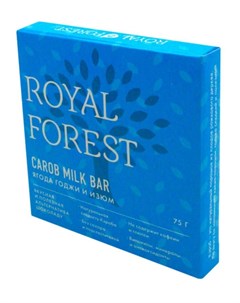 Шоколад Ягоды годжи и изюм Carob milk bar 75 г Royal forest