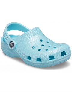 Сабо для девочек Kids Classic Glitter Clog Ice Blue Crocs