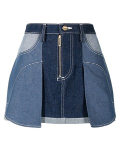 Джинсовая мини юбка со вставками Dion lee
