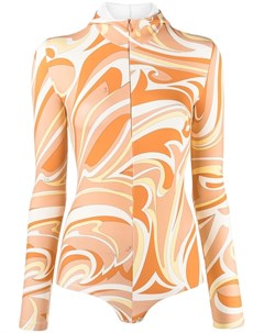 Боди с капюшоном и принтом Nuages Emilio pucci