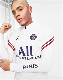 Белый свитшот с длинными рукавами Paris Saint Nike football