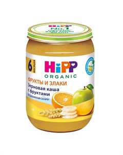 Пюре зерновая каша с фруктами 190 г с 6 месяцев Hipp