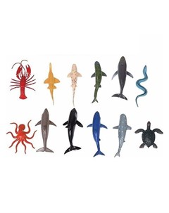 Игровой набор 12 морских животных 10 см Играем вместе