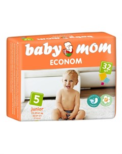 Подгузники дышащие шт Baby mom econom