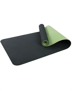 Коврик для фитнеса и йоги TPE двухцветный зелён черный р183х61х0 6см Larsen