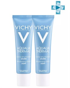 Комплект Аквалия Термаль Легкий крем для нормальной кожи 2 шт по 30 мл Aqualia Thermal Vichy