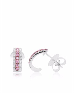 Серьги кольца Argyle Pink из белого золота с бриллиантами Hyt jewelry