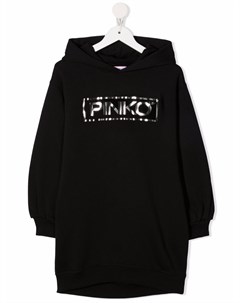 Платье свитер с логотипом металлик Pinko kids