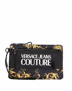 Кошелек с принтом Barocco и аппликацией логотипа Versace jeans couture