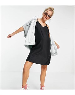 Черное платье комбинация мини с V образным вырезом ASOS DESIGN Maternity Asos maternity